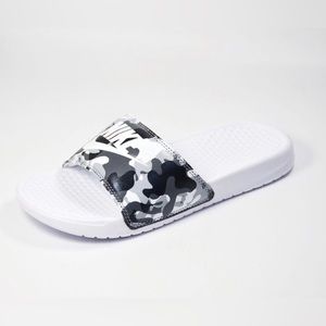 New Nike Grey Camo Camouflage Sandals Slides Shoes 6